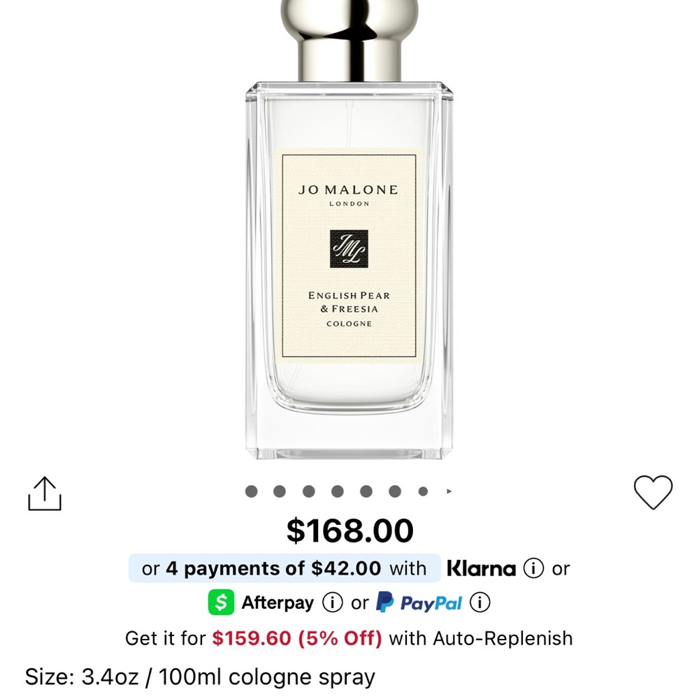 Jo Malone Crystal Clear Perfume Bottle - Picture 3 of 3
